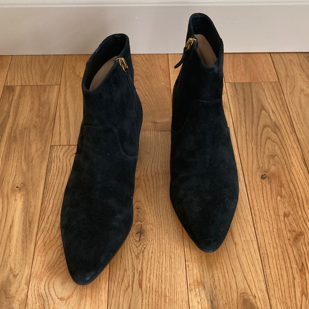 J. Crew Suede Pointed Toe Ankle Boots
